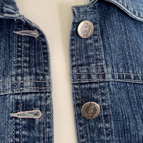Yilukardan light denim jacket w/sequins/beads Lg. - Picture 2 of 10